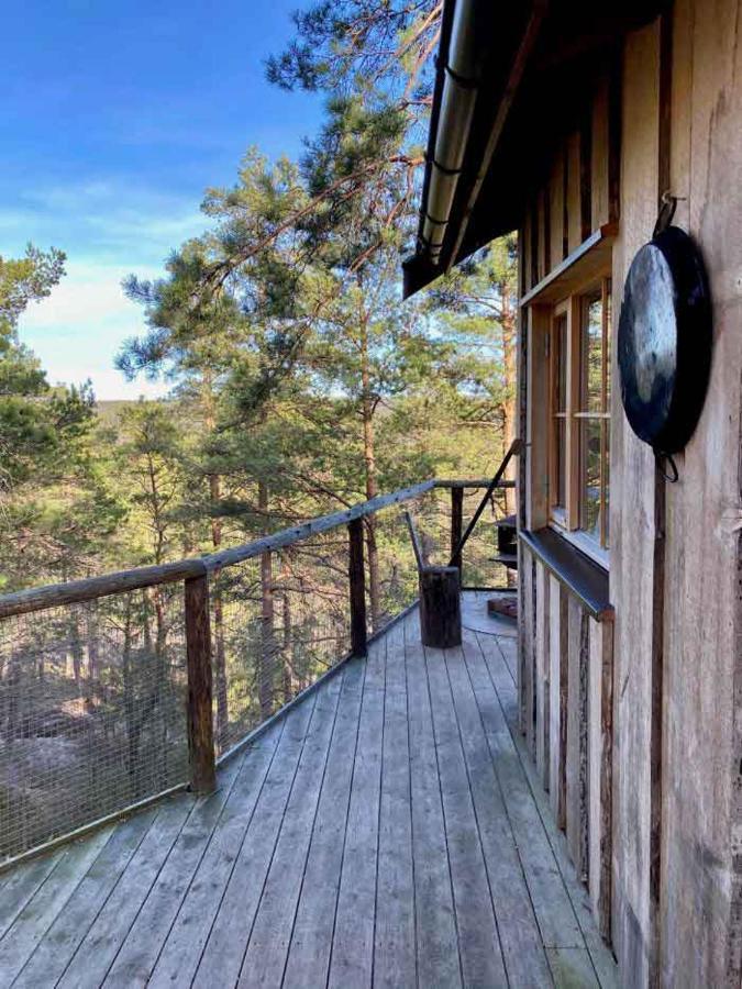 Tretopphytter Pa Grensen - Elghytta Med Robat Og Gjeddefiske Halden Exteriör bild